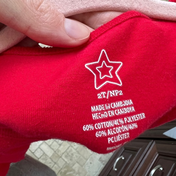 2T All American Girl Red, White, and Blue Fringe Short Sleeve Girls Blouse Top - Picture 4 of 4